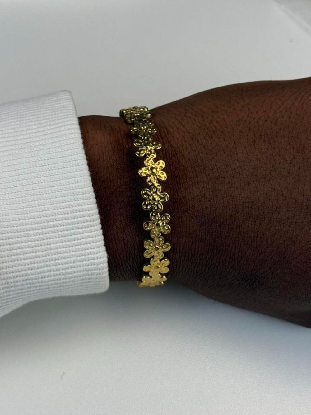 Gold Flower Chain Bracelet